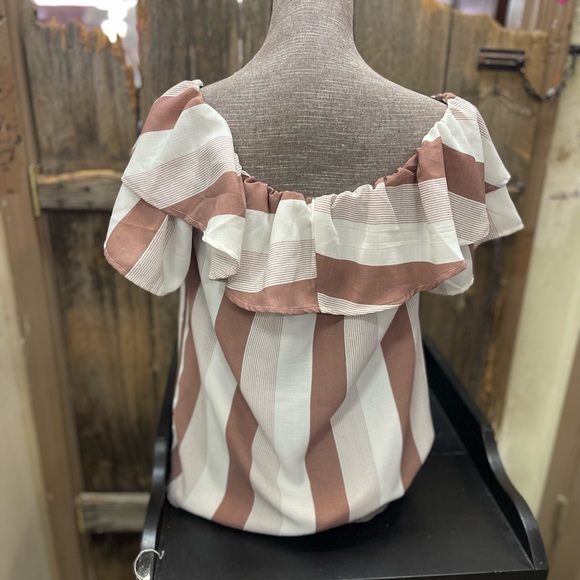 Willow & Root brown and white blouse - Picture 7 of 7